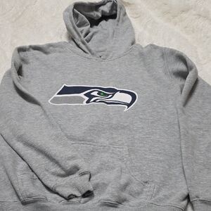 Gray Seahawks Hoodie with Logo